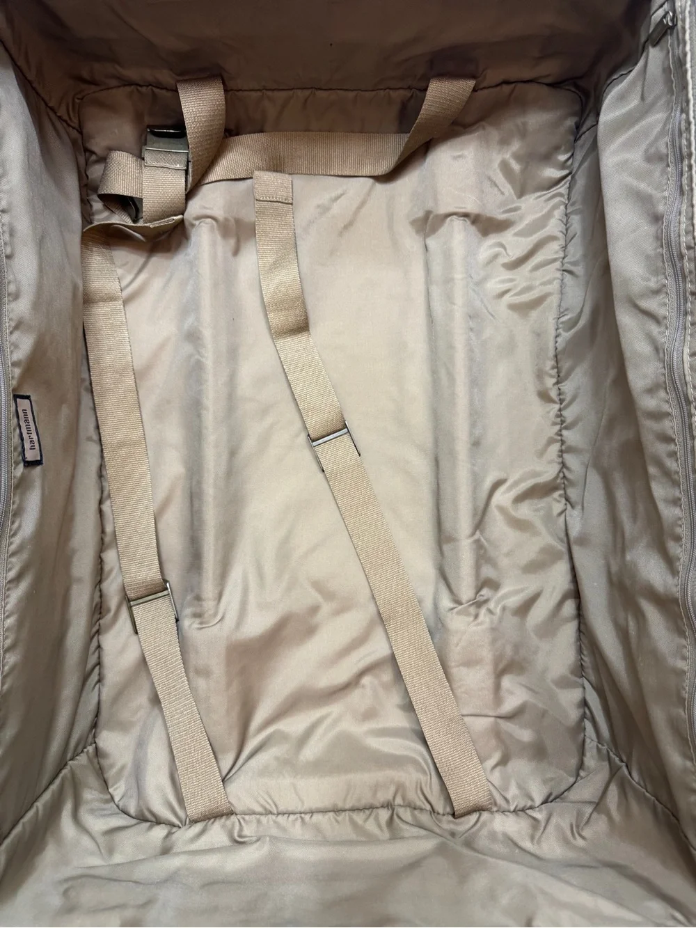 Hartmann Olive Tweed Rolling Carry-On with Tan Leather Trim